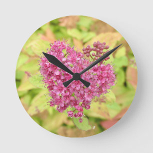 Reloj Redondo Mediano Corazón de flor natural - perforado por flecha.