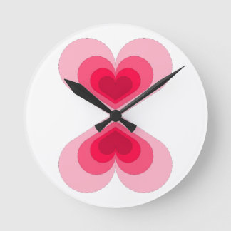 Reloj Redondo Mediano Corazón doble