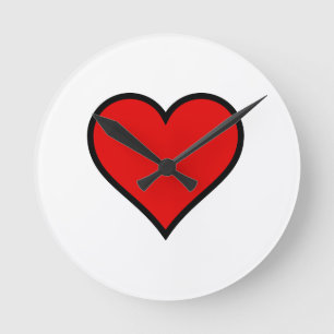 Reloj Redondo Mediano ~Corazón~ WALLCLOCK, PERSONALIZAR!