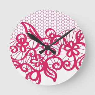 Reloj Redondo Mediano Cordón rojo