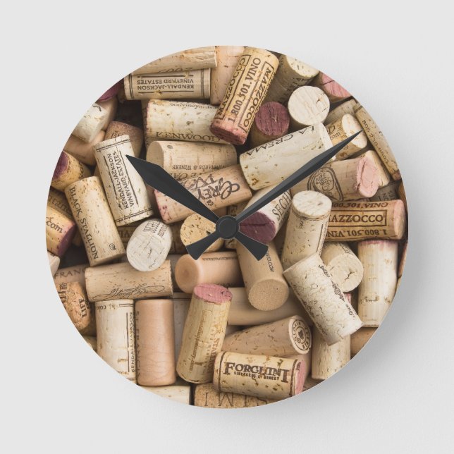Reloj Redondo Mediano Corks Galore (Anverso)