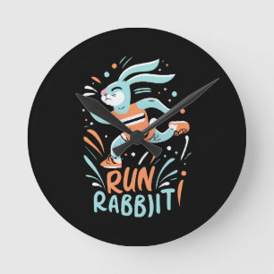 Reloj Redondo Mediano correr conejo maratón corredor conejito lindo