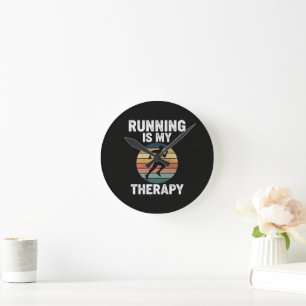 Reloj Redondo Mediano Correr Es Mi Terapia