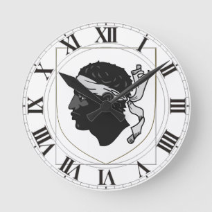 Reloj Redondo Mediano Corsica France Coat of Arms