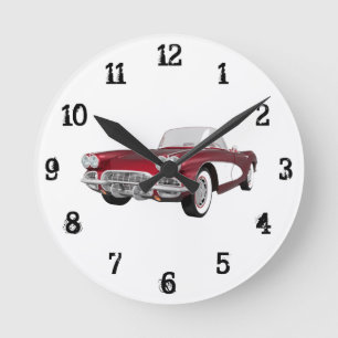 Reloj Redondo Mediano Corvette:Reloj de pared