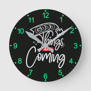 Reloj Redondo Mediano Cosas Buenas Vienen - 97489