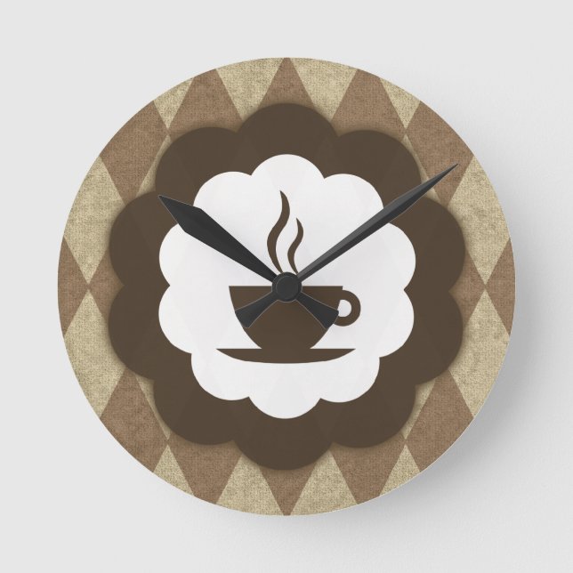 Reloj Redondo Mediano cosecha de café (Anverso)