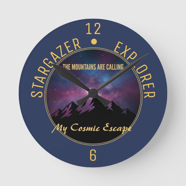 Reloj Redondo Mediano Cosmic Mountain Calling (Anverso)
