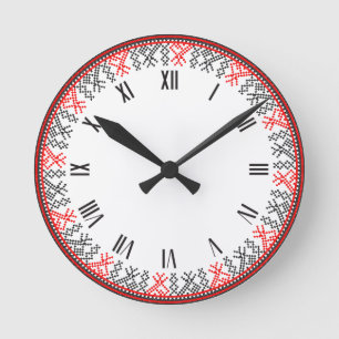 Reloj Redondo Mediano Costillas cruzadas