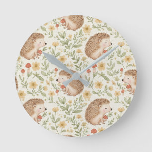 Reloj Redondo Mediano Cottagecore Erizo