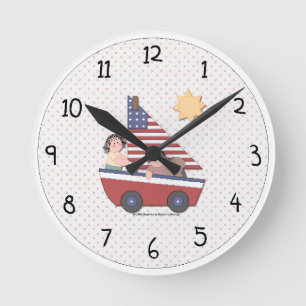 Reloj Redondo Mediano Country Patriotic Wall Clock