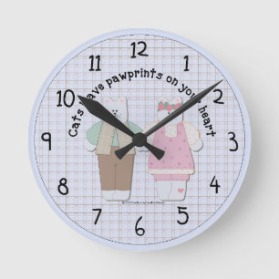 Reloj Redondo Mediano Country Paw Prints Wall Clock