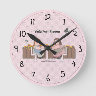 Reloj Redondo Mediano Country Summer Wall Clock