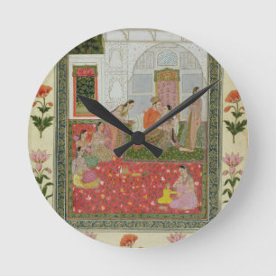 Reloj Redondo Mediano Couple with female attendants and musicians