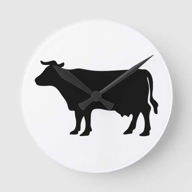 Reloj Redondo Mediano Cow (Anverso)