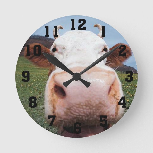 Reloj Redondo Mediano Cow Nose Clock (Anverso)