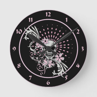 Reloj Redondo Mediano Cráneo de Vintage