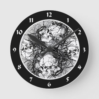 Reloj Redondo Mediano Cráneos de la fantasía
