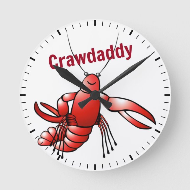 Reloj Redondo Mediano CrawDaddy Red Crayfish (Anverso)