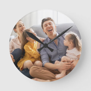 Reloj Redondo Mediano Crea tu propia foto familiar personalizada