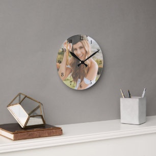 Reloj Redondo Mediano Crea Tu Propia Foto Personalizada de Graduado
