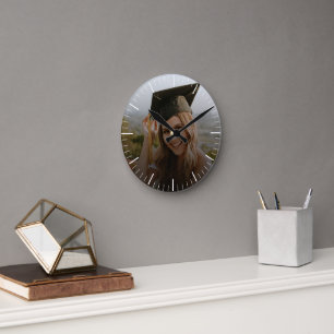 Reloj Redondo Mediano Crea Tu Propia Foto Personalizada de Graduado