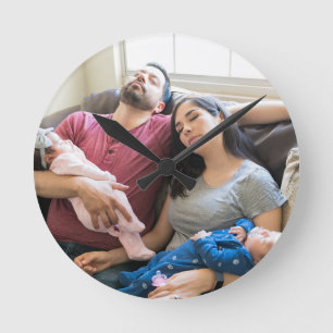 Reloj Redondo Mediano Crea tu propia foto personalizada Pic DIY Familia 