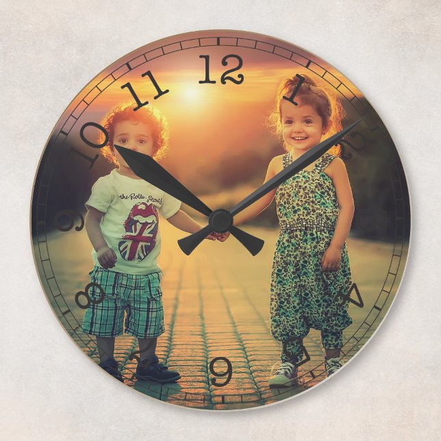Reloj Redondo Mediano Crea tu propia foto Personalizado moderna (Subido por el creador)