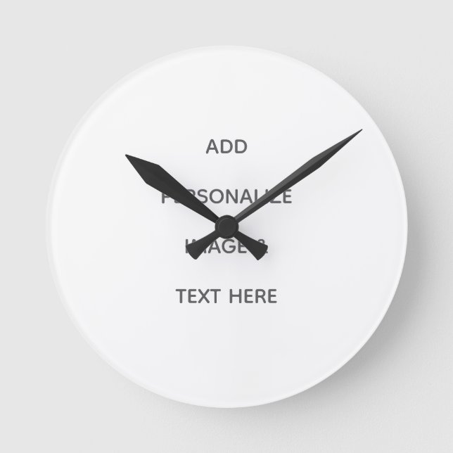 Reloj Redondo Mediano Crea tu propio blanco  (Anverso)