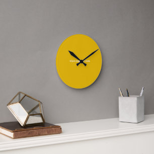 Reloj Redondo Mediano Crea tu propio diseño personalizado amarillo