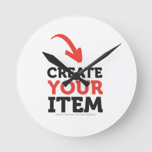 Reloj Redondo Mediano CREA-TU-PROPIO DIY Personalizado carga tu diseño