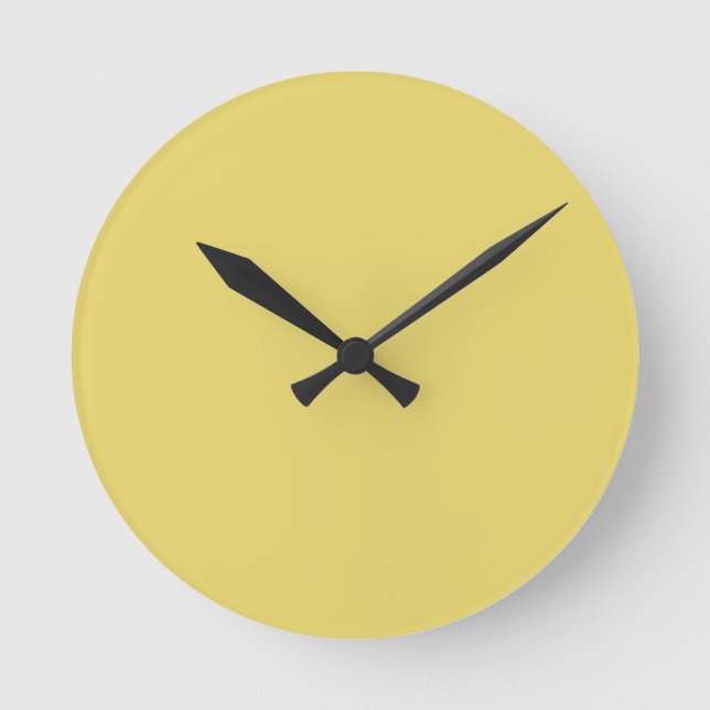 Reloj Redondo Mediano Crea tu propio Personalizado Arylide Amarillo (Anverso)