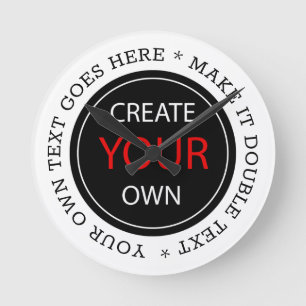 Reloj Redondo Mediano Crea tu propio - Personalizado, de marca / Madera