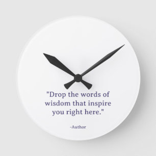 Reloj Redondo Mediano Crea tu propio texto motivacional moderno
