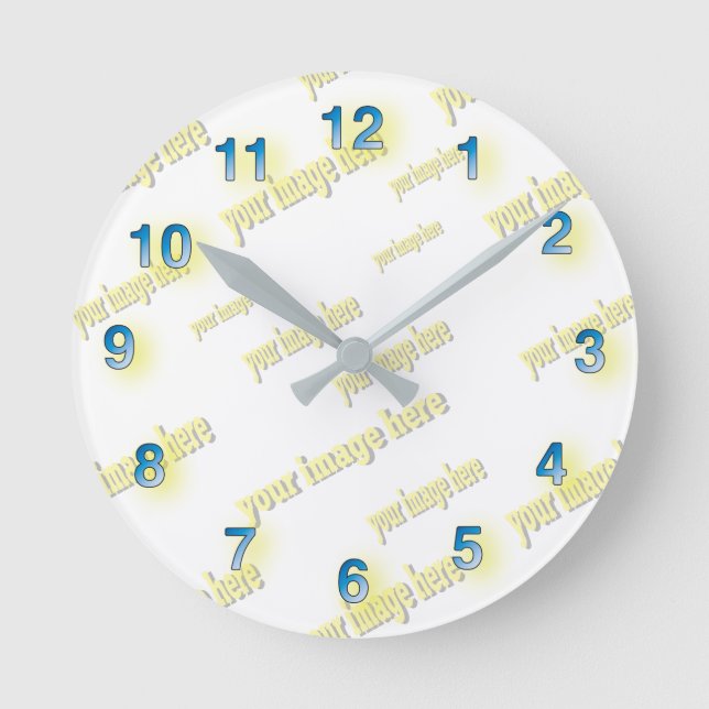 Reloj Redondo Mediano Create Your Own Amazing Image Template (Anverso)