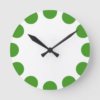 Reloj Redondo Mediano Creciente de color - Aguacate Verde con blanco