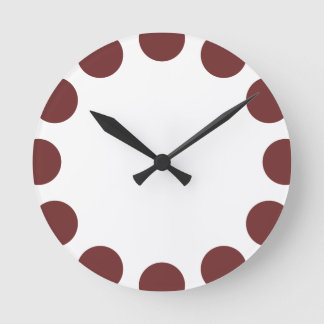 Reloj Redondo Mediano Creciente de color - Marrón y blanco