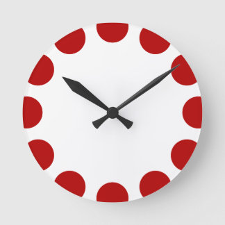 Reloj Redondo Mediano Creciente de color - Ruby con blanco