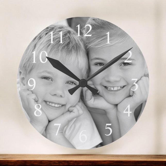 Reloj Redondo Mediano Cree su elegante moderno de la foto de encargo (Subido por el creador)