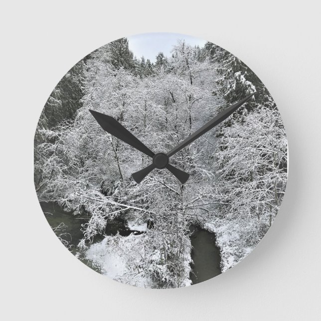 Reloj Redondo Mediano Creek de Boeckman en invierno, Oregón (Anverso)