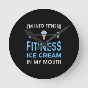 Reloj Redondo Mediano Crema de hielo Foodie Ness Gym Regalos Hombres Muj