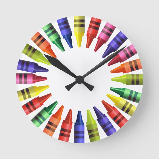 Reloj Redondo Mediano Creyones (Anverso)