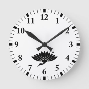 Reloj Redondo Mediano Crisantemo