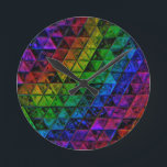 Reloj Redondo Mediano Cristal de orgullo<br><div class="desc">Gracias por revisar mi diseño. Sigue mi arte en Instagram @MRNStudios o ko-fi.com/MRNStudios</div>