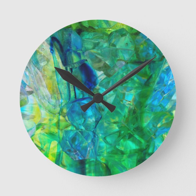 Reloj Redondo Mediano Cristales oceánicos 2 (Anverso)