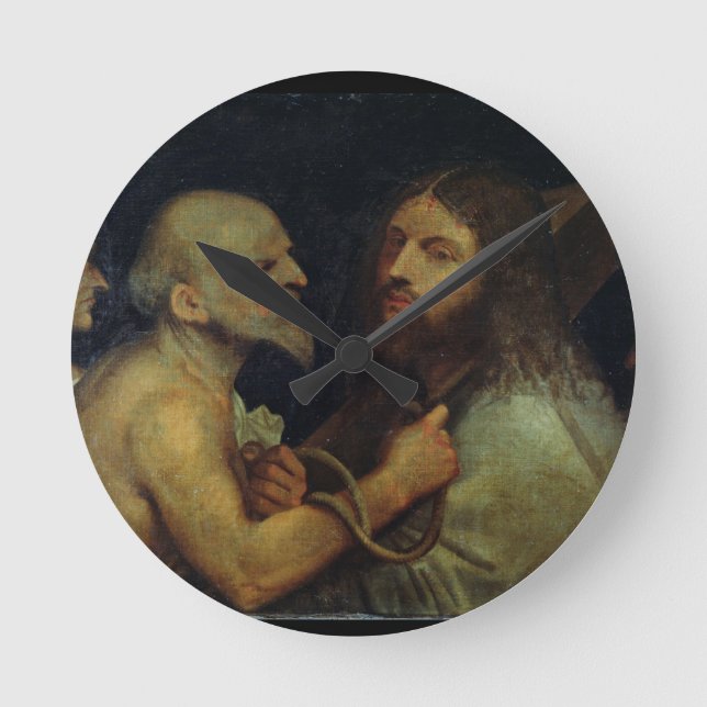 Reloj Redondo Mediano Cristo que lleva la cruz (Anverso)