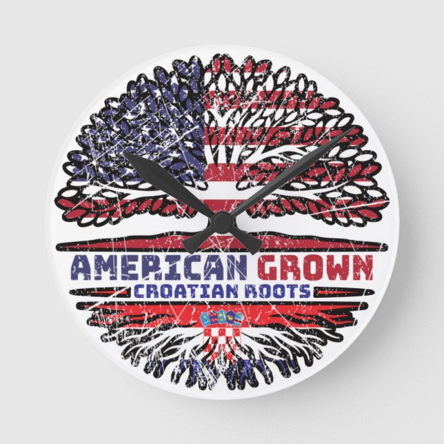 Reloj Redondo Mediano Croacia croata Estados Unidos Estados Unidos (Anverso)