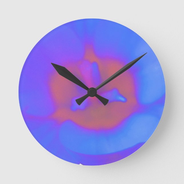 Reloj Redondo Mediano Crocus Flower Hot and Cold Wall Clock (Anverso)