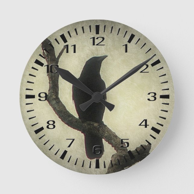 Reloj Redondo Mediano Crow (Anverso)