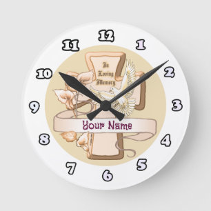 Reloj Redondo Mediano Cruz conmemorativa